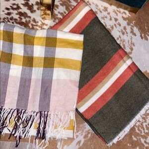 TWO blanket scarves